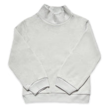 Load image into Gallery viewer, <transcy>Plain gray sweatshirt with long sleeves, high collar in organic cotton</transcy>