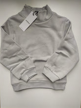 Load image into Gallery viewer, <transcy>Plain gray sweatshirt with long sleeves, high collar in organic cotton</transcy>