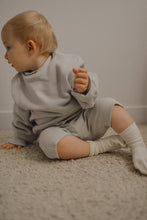 Load image into Gallery viewer, <transcy>Plain gray sweatshirt with long sleeves, high collar in organic cotton</transcy>