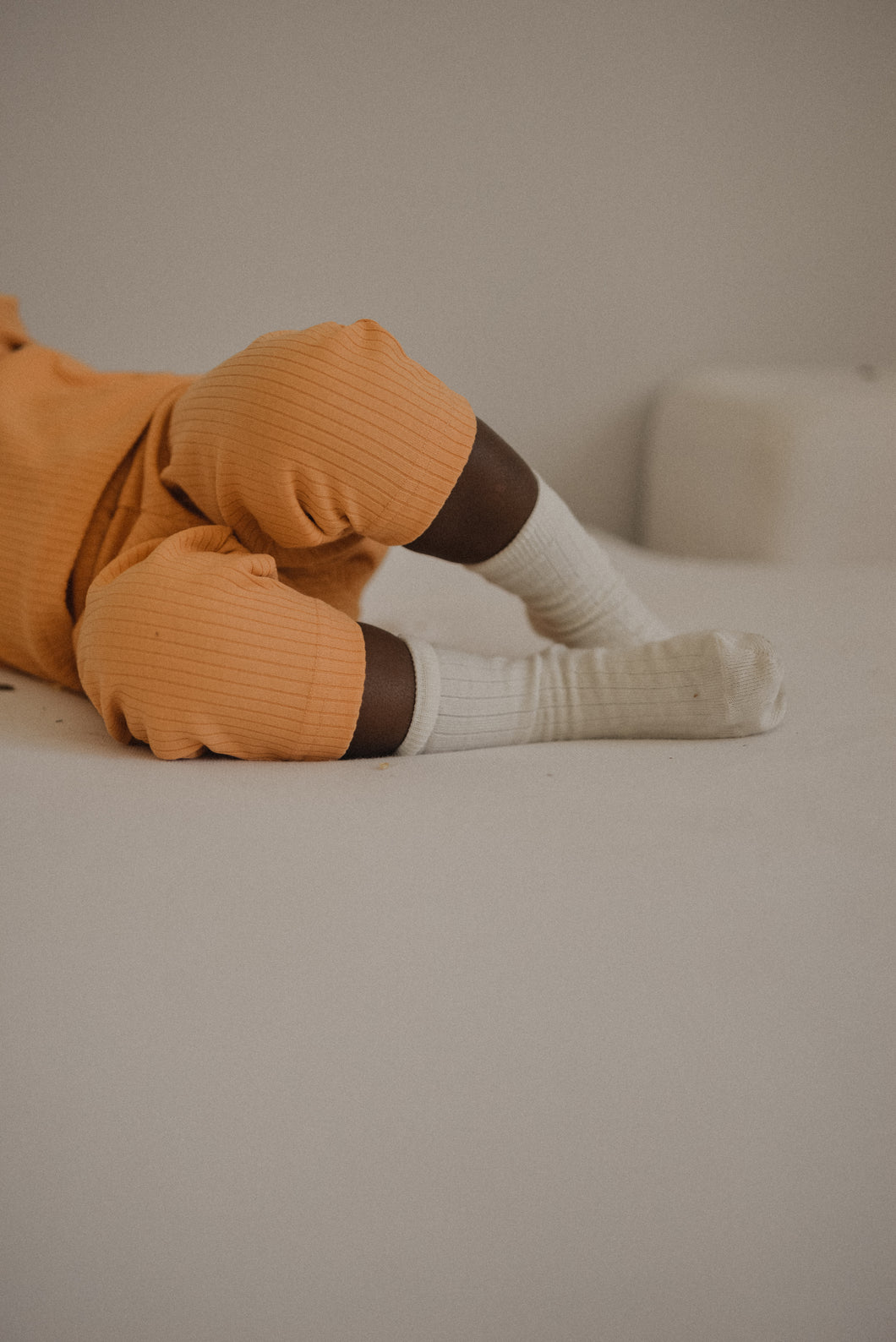 Legging en coton côtelé, orange